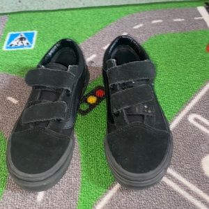All black toddle Velcro strap sneaker